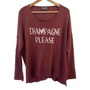 Wooden Ships Maroon 'Champagne Please' Sweater